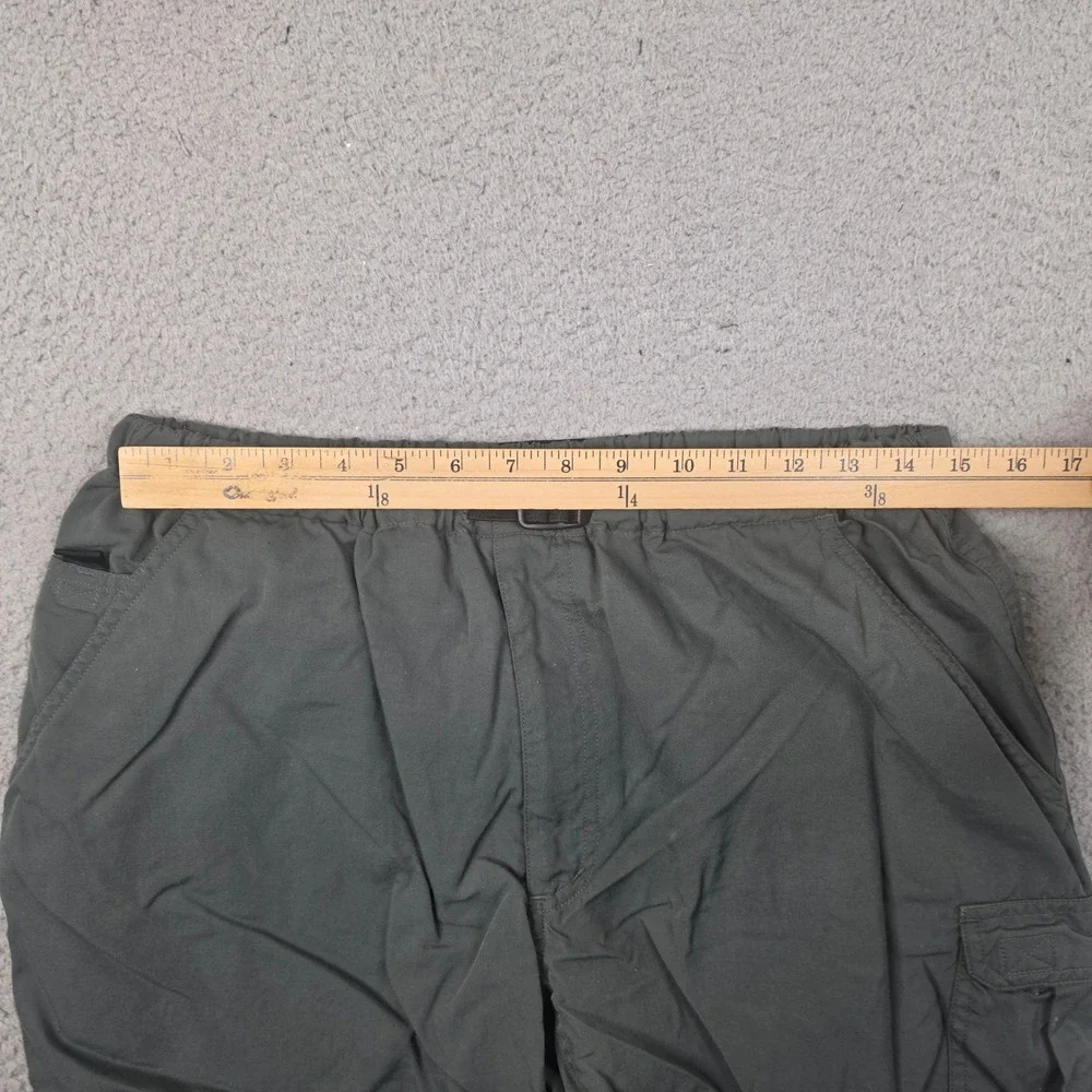 The North Face Cargo Hiking Shorts Mens Medium Green‎ Nylon Belted